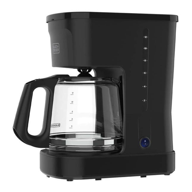 BLACK+DECKER CM0021-0BDLA Cafetera 12 Tazas Negro Mate 900 W con Tecnología Vortex