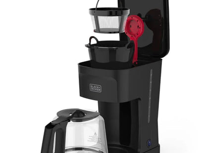 BLACK+DECKER CM0021-0BDLA Cafetera 12 Tazas Negro Mate 900 W con Tecnología Vortex