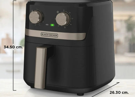 Black + Decker freidora de aire con perillas gris - AFBD42-3BDLA
