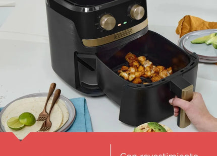 Black + Decker freidora de aire con perillas gris - AFBD42-3BDLA