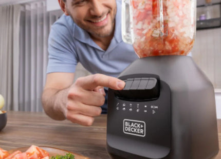 Black + Decker licuadora ice crush 1.5 lts jarra de vidrio negra - BL2209GBB-LA