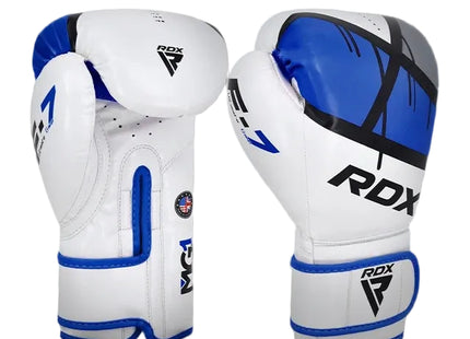 RDX Guantes de Boxeo Entrenamiento Blanco/Azul, F7 Ego