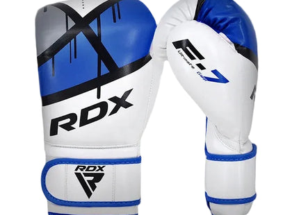 RDX Guantes de Boxeo Entrenamiento Blanco/Azul, F7 Ego
