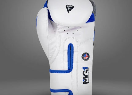 RDX Guantes de Boxeo Entrenamiento Blanco/Azul, F7 Ego