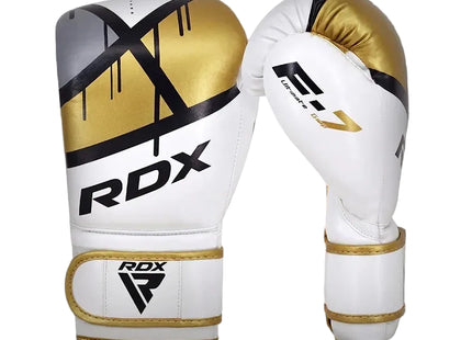 RDX Guantes de Boxeo 12 oz Blanco/Dorado, F7 Ego