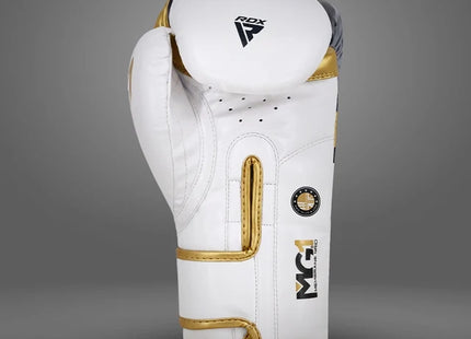 RDX Guantes de Boxeo 12 oz Blanco/Dorado, F7 Ego