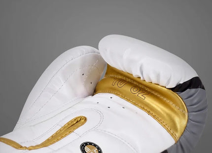 RDX Guantes de Boxeo 12 oz Blanco/Dorado, F7 Ego