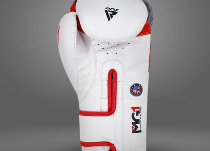 RDX Guantes de Boxeo Ego Blanco/Rojo 14oz, F7