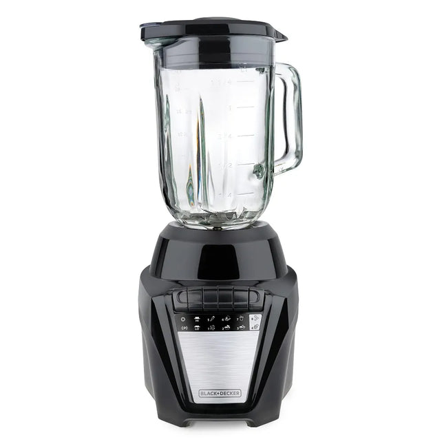 Licuadora Black+Decker BL0876‑1BDLA Ice Crush | 700 W | 8 Velocidades + Pulso | Jarra Vidrio 1.25 L | Acero Inoxidable | Negra