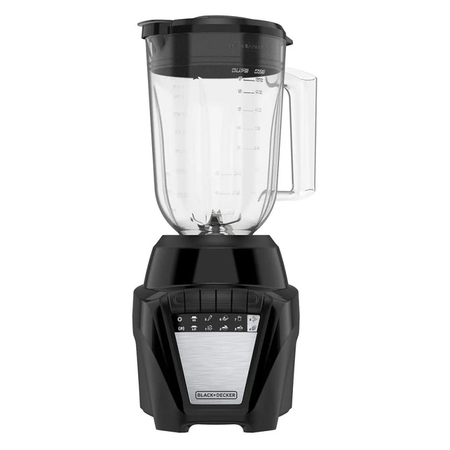 Licuadora Black+Decker BL0876‑3BDLA | 700 W | 8 Velocidades + Pulso | Jarra Vidrio 1.25 L + Plástico 1.65 L | Acero Inoxidable