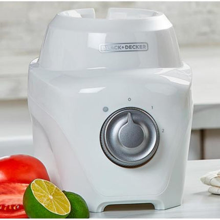 Licuadora Black+Decker Ice Crush BL0876‑0WDLA | 700 W | 2 Velocidades + Pulso | Jarra Vidrio 1.25 L | Acero Inoxidable | Blanca