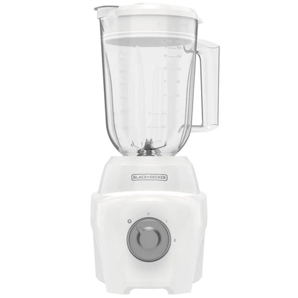 Licuadora Black+Decker BL0877‑0WDLA Ice Crush | 700 W | 2 Velocidades + Pulso | Jarra Plástica 1.65 L | Acero Inoxidable | Blanca