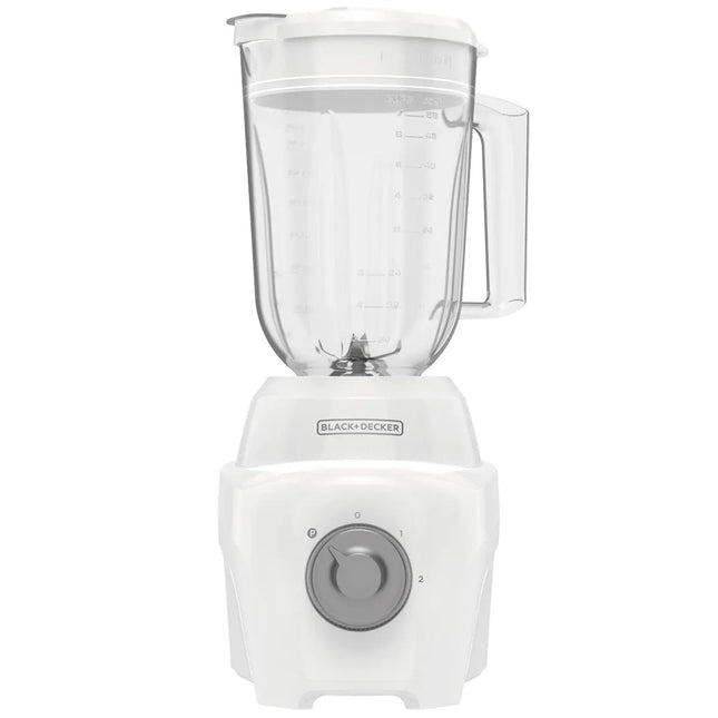 Licuadora Black+Decker BL0877‑0WDLA Ice Crush | 700 W | 2 Velocidades + Pulso | Jarra Plástica 1.65 L | Acero Inoxidable | Blanca