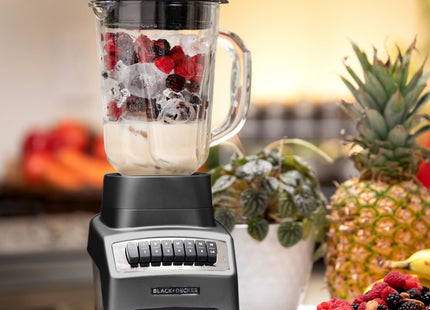 Licuadora Black + Decker Pulverix BL1140MB | 700W | 12 Velocidades | Vidrio 1.5L | Vaso Personal | Negra