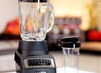 Licuadora Black + Decker Pulverix BL1140MB | 700W | 12 Velocidades | Vidrio 1.5L | Vaso Personal | Negra