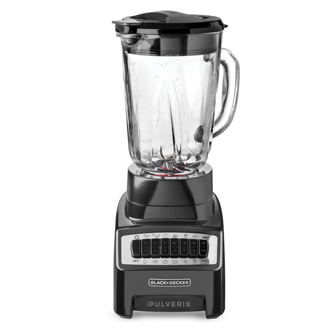 Licuadora Pulverix Black+Decker BL1140MB | 700 W | 12 Velocidades + Pulso | Jarra Vidrio 1.5 L | Vaso Personal 500 ml | Sensor IntelliFuse™