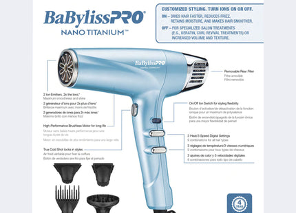 Secadora Digital BaByliss Speed Dual Ionic | Motor Digital | Tecnología Dual Iónica | Profesional