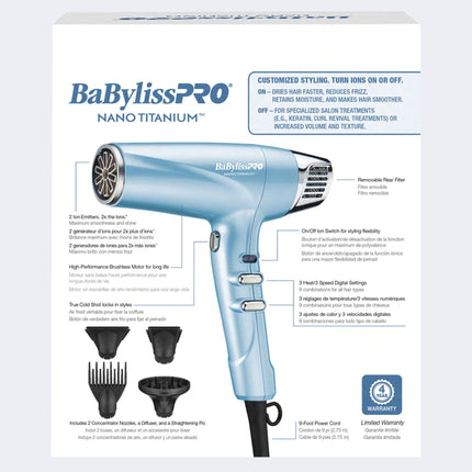 Secadora Digital BaByliss Speed Dual Ionic | Motor Digital | Tecnología Dual Iónica | Profesional