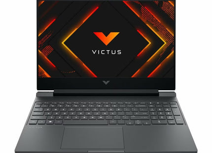 Laptop Gamer HP Victus 15-fb3021la vista frontal con pantalla encendida