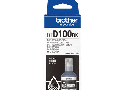 Tinta Brother BTD100BK para sistema tanque vista lateral