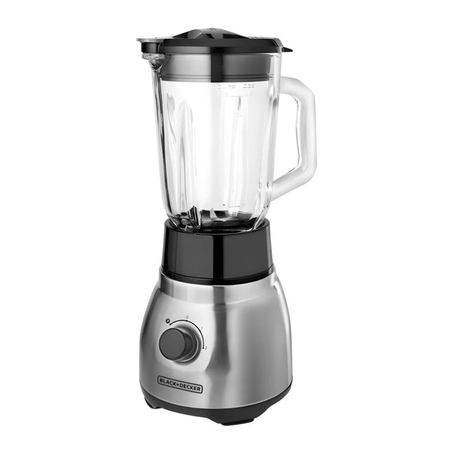 Licuadora Black + Decker BL1650S | 750W | Jarra de Vidrio 1.5L | 2 Velocidades + Pulso | Vaso Personal Tritan™