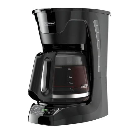 Cafetera Black+Decker CM1110B-LA | 12 Tazas | 975 W | Programable 24 h | Vortex™ | Negro