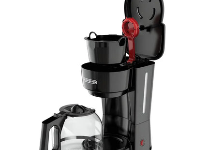 Cafetera Black + Decker CM0915BK-LA | 12 Tazas | Jarra de Vidrio | Sistema Vortex | Color Negro | 900W