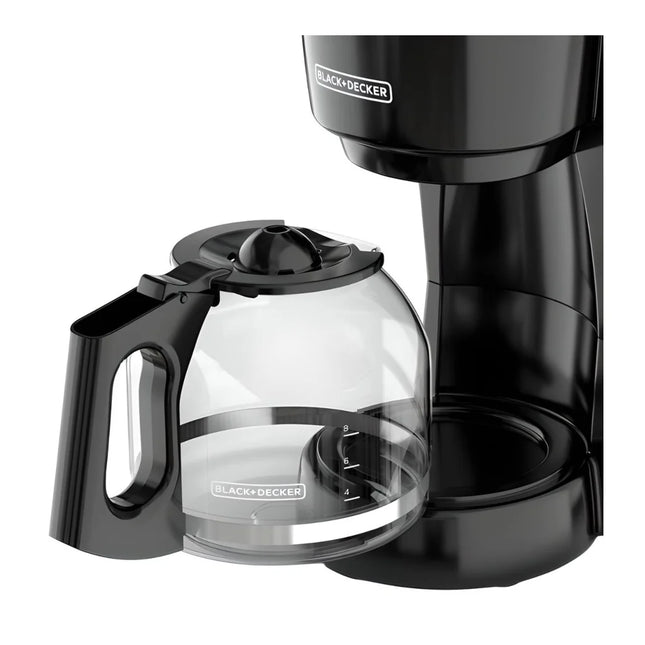 Cafetera Black + Decker CM0915BK-LA | 12 Tazas | Jarra de Vidrio | Sistema Vortex | Color Negro | 900W