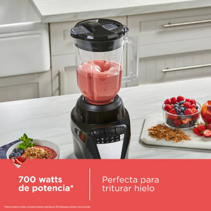 Licuadora Black+Decker BL0877‑1BDLA Ice Crush | 700 W | 8 Velocidades + Pulso | Jarra Plástico 1.65 L | Acero Inoxidable | Negra