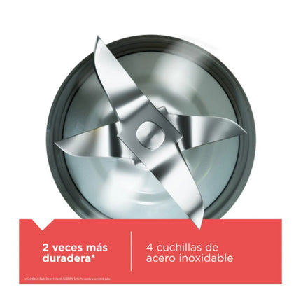 Licuadora Black+Decker BL0877‑1BDLA Ice Crush | 700 W | 8 Velocidades + Pulso | Jarra Plástico 1.65 L | Acero Inoxidable | Negra