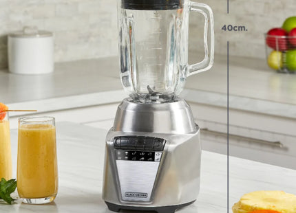 Licuadora Black+Decker Acero Inoxidable BL0876-2SDLA | 700W | 8 Velocidades + Pulso | Jarra de Vidrio 1.25L