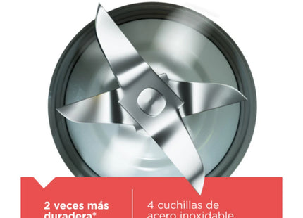 Licuadora Black + Decker BL0876-2RDLA | 1.25L | 700W | 8 Velocidades | Cuchillas de Acero InoxidableRDLA