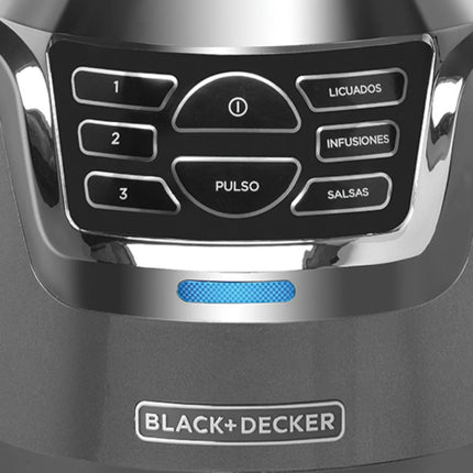 Licuadora Digital Black+Decker BL1350G | 900 W | 3 Velocidades + Pulso + 3 Funciones | Jarra Vidrio 1.5 L | Vaso Personal 500 ml | Filtro Infusor