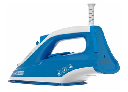 Plancha de Vapor Black + Decker TrueGlide IRBD350 | 1200W | Suela Cerámica | Golpe de Vapor | Azul