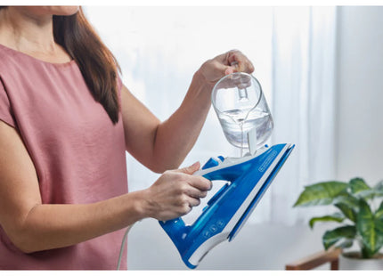 Plancha de Vapor Black + Decker TrueGlide IRBD350 | 1200W | Suela Cerámica | Golpe de Vapor | Azul