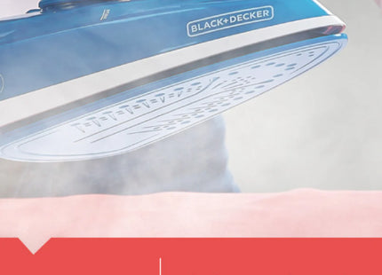 Plancha de Vapor Black + Decker TrueGlide IRBD350 | 1200W | Suela Cerámica | Golpe de Vapor | Azul