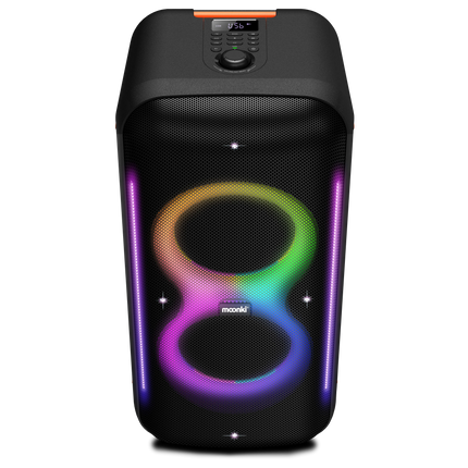 Parlante RGB Moonki Bossa Max Bluetooth | 2.0 Estéreo | 60W RMS | Luces LED | Batería Recargable