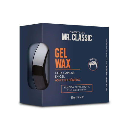 Gel Fijador Mr. Classic Wax Placent Life | 60g | Fijación flexible con acabado natural para estilos definidos