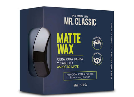 Cera Capilar Mr. Classic Matte Wax Placent Life | 60g | Fijación fuerte con acabado mate para peinados definidosCera Capilar Mr. Classic Matte Wax Placent Life | 60g | Fijación fuerte con acabado mate para peinados definidos