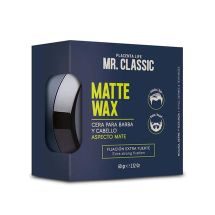 Cera Capilar Mr. Classic Matte Wax Placent Life | 60g | Fijación fuerte con acabado mate para peinados definidosCera Capilar Mr. Classic Matte Wax Placent Life | 60g | Fijación fuerte con acabado mate para peinados definidos