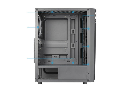 Case Gaming Aerocool Blade-G V1 | Media Torre ATX | Vidrio Templado | RGB Frontal | Negro | ACCM-PV46043.11