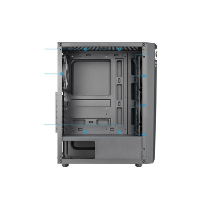 Case Gaming Aerocool Blade-G V1 | Media Torre ATX | Vidrio Templado | RGB Frontal | Negro | ACCM-PV46043.11