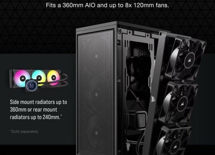 Case Gaming Corsair 2000D Airflow | Mini-ITX | Negro