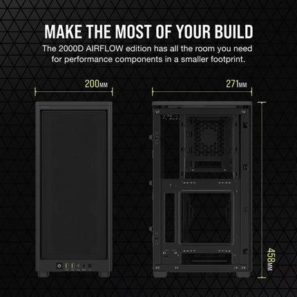 Case Gaming Corsair 2000D Airflow | Mini-ITX | Negro