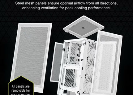 Case Gaming Corsair 2000D Airflow | Mini-ITX | Blanco | CC-9011245-WW