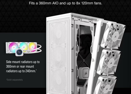 Case Gaming Corsair 2000D Airflow | Mini-ITX | Blanco | CC-9011245-WW