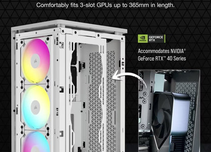 Case Gaming Corsair 2000D RGB Airflow | Mini-ITX | Blanco | CC-9011247-WW