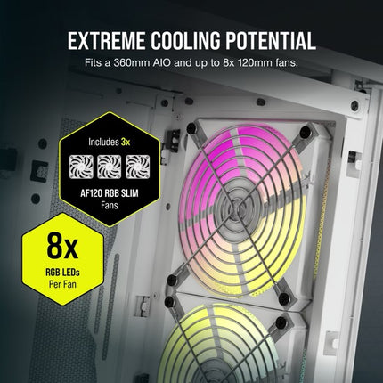 Case Gaming Corsair 2000D RGB Airflow | Mini-ITX | Blanco | CC-9011247-WW