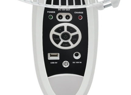 Ventilador de Pie CHIQ CQVF16RN0IT1W | 16" | 9 Velocidades | Recargable | Temporizador | Luz LED | USB