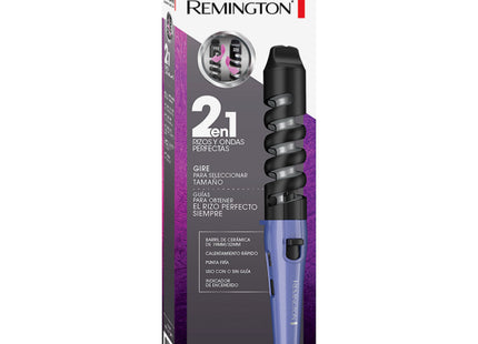 Ondulador y Rizador Remington CI63N1 (110) F | Guías de Rizo Integradas | Barra Cerámica 19-31 mm | Temperatura Ajustable Hasta 190°C | Indicador LED